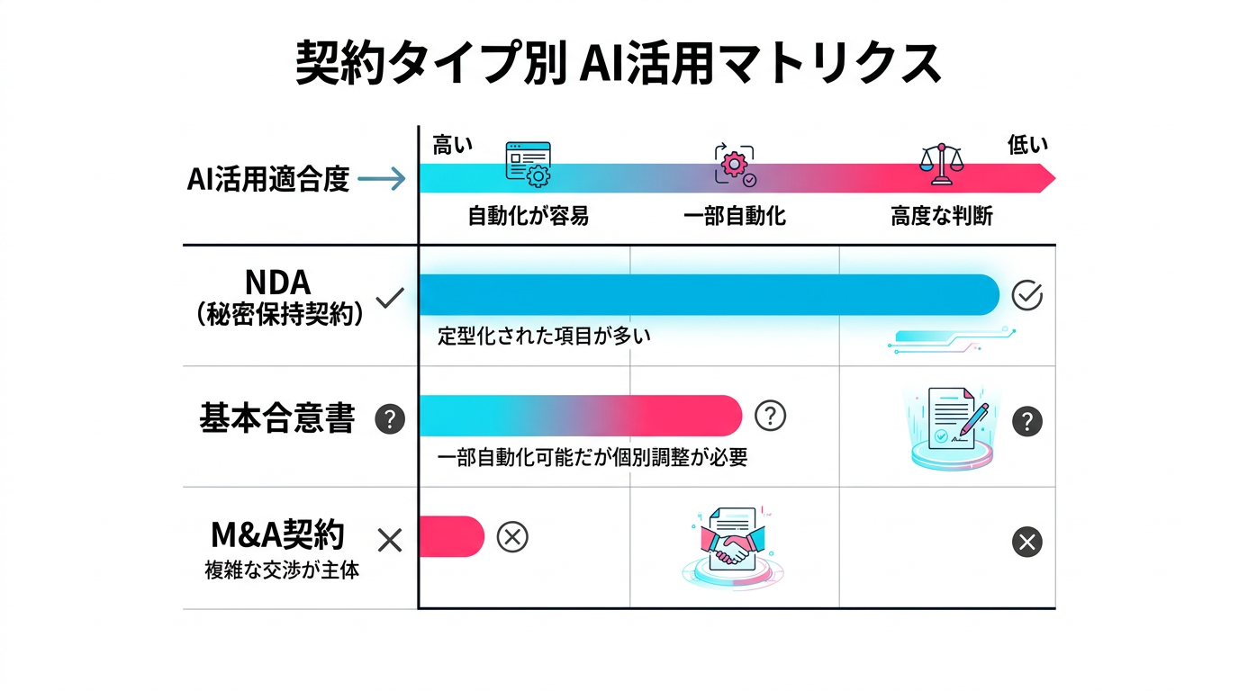 契約類型別のAI活用度マッピング