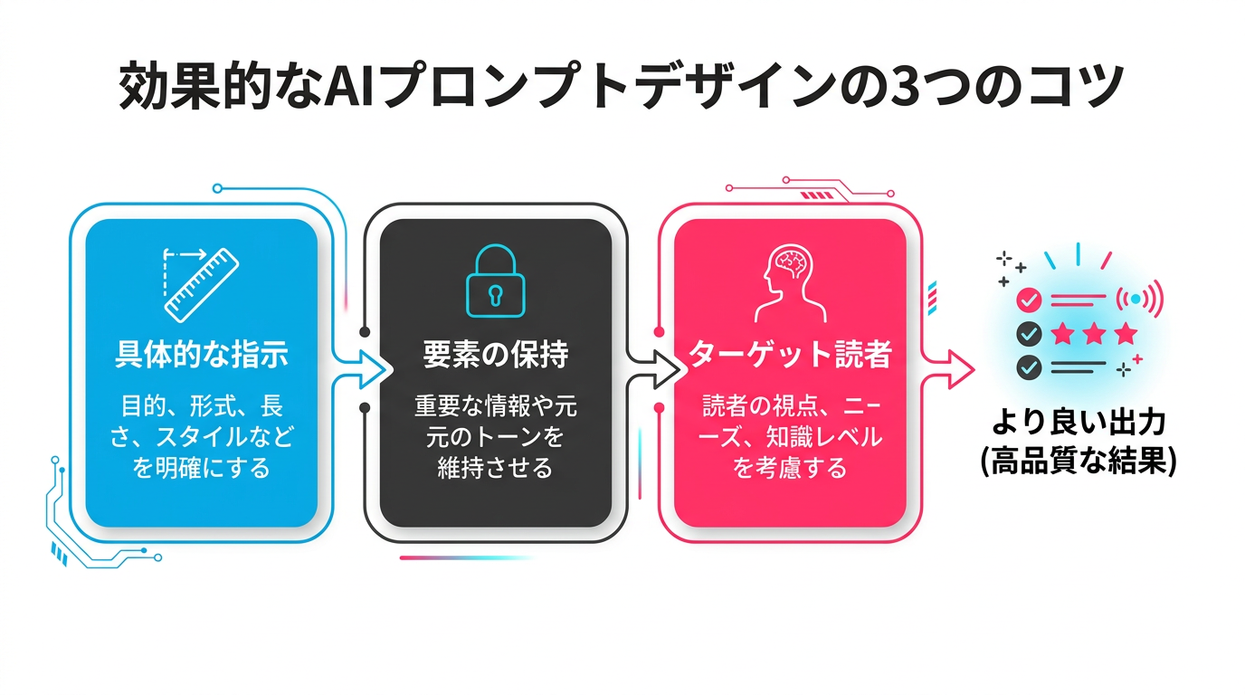 添削AIプロンプト設計の3つのコツ