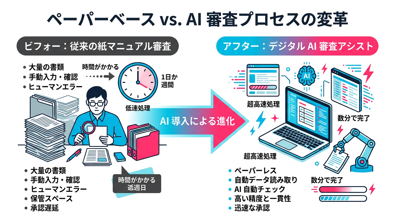 レビュー業務のDXビフォーアフター比較