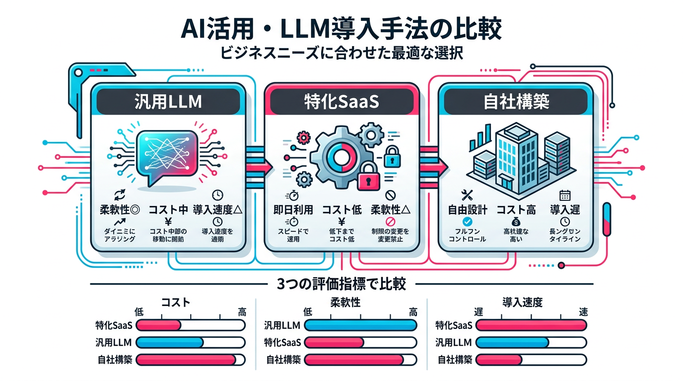 生成AIツール3カテゴリの比較図