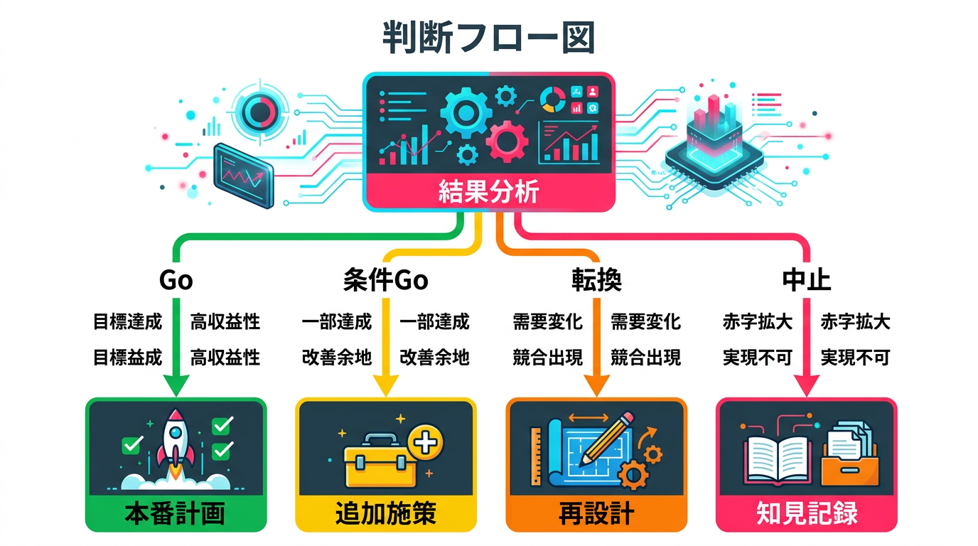 PoC結果に基づくGo/No-Go判断フロー